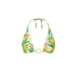 NEW KULANI KINIS women's ring halter bikini top in golden hour